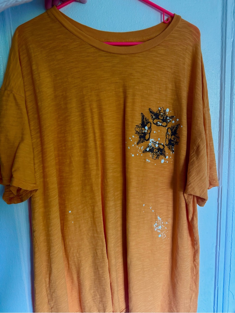 Boys Lie Oversized Orange Tshirt